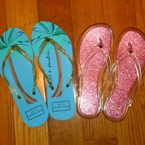 2 pair NWOT Kate Spade thong sandals